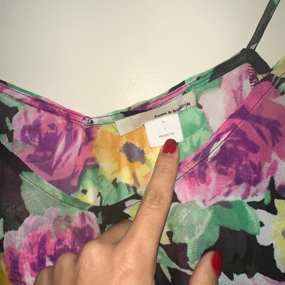 🧚♂️3/25🧚♂️ FLORAL PRINT SHEER TOP - Picture 2 of 4